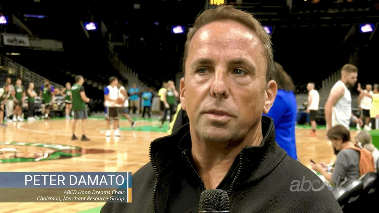 Peter interviewed on court at Hoop Dreams